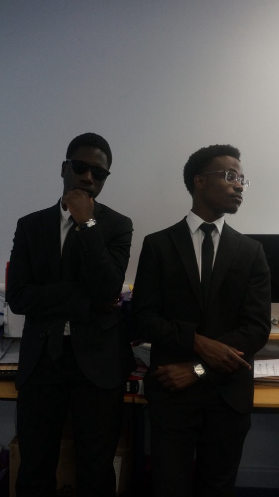 Photoshoot shot 6: suits and sunglasses for the SPOTLIGHT campaign